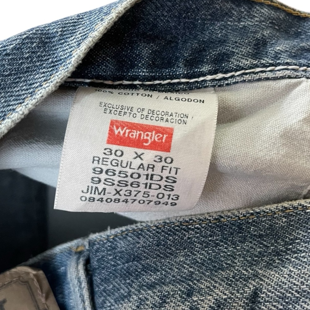 Wrangler Regular Fit Straight Leg Blue Jeans Men’s 30x30 Classic Denim - Picture 5 of 5